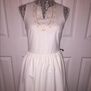 Francesca's White Dress w/ Embroidery